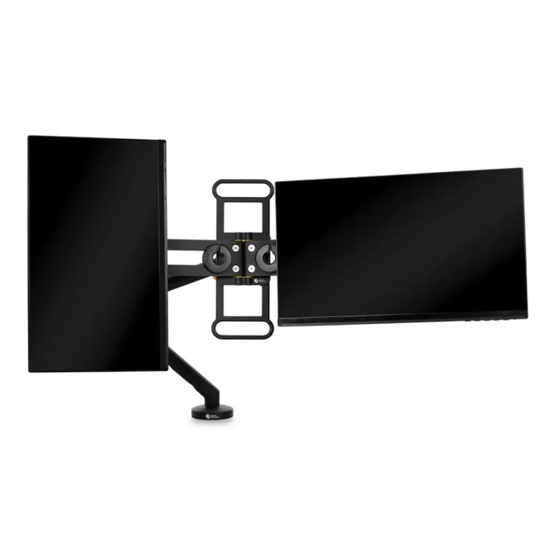 BakkerElkhuizen BE Universal Crossbar, 8 kg, 43,2 cm (17 Zoll), 88,9 cm (35 Zoll), 100 x 100 mm, Höhenverstellung, Schwarz