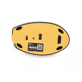 BakkerElkhuizen Handshake Maus Left, Linkshänder, Vertikales Design, Optisch, RF Wireless + Bluetooth + USB Type-C, 6400 DPI, Schwarz, Grau