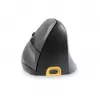 BakkerElkhuizen Handshake Maus Rechts, Rechtshändig, Vertikales Design, Optisch, RF Wireless + Bluetooth + USB Typ-C, 6400 DPI, Schwarz, Grau