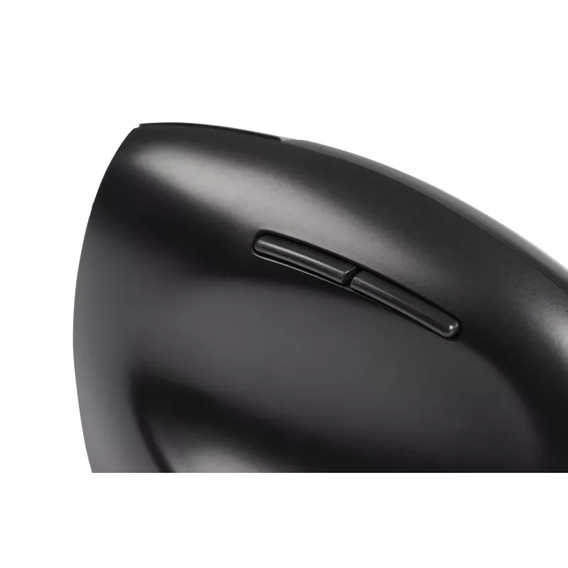 BakkerElkhuizen Handshake Maus Rechts, Rechtshändig, Vertikales Design, Optisch, RF Wireless + Bluetooth + USB Typ-C, 6400 DPI, Schwarz, Grau