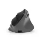 BakkerElkhuizen PRF Pro Maus Rechts, Rechtshänder, Vertikales Design, Optisch, RF Wireless + Bluetooth + USB Typ-C, 2400 DPI, Schwarz, Grau
