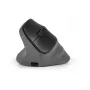 BakkerElkhuizen PRF Pro Maus Links, linkshändig, vertikales Design, Optisch, RF Wireless + Bluetooth + USB Type-C, 2400 DPI, Schwarz, Grau