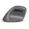 BakkerElkhuizen PRF Pro Maus Links, linkshändig, vertikales Design, Optisch, RF Wireless + Bluetooth + USB Type-C, 2400 DPI, Schwarz, Grau