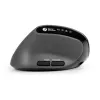 BakkerElkhuizen MidWay Maus Links, Linkshänder, Vertikales Design, Optisch, RF Wireless + Bluetooth + USB Typ-C, 2400 DPI, Grau, Schwarz