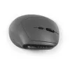 BakkerElkhuizen MidWay Maus Links, Linkshänder, Vertikales Design, Optisch, RF Wireless + Bluetooth + USB Typ-C, 2400 DPI, Grau, Schwarz