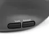 BakkerElkhuizen MidWay Maus Links, Linkshänder, Vertikales Design, Optisch, RF Wireless + Bluetooth + USB Typ-C, 2400 DPI, Grau, Schwarz