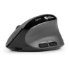 BakkerElkhuizen MidWay Maus rechts, Rechtshändig, Vertikales Design, Optisch, RF Wireless + Bluetooth + USB Typ-C, 2400 DPI, Grau, Schwarz