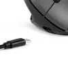 BakkerElkhuizen MidWay Maus rechts, Rechtshändig, Vertikales Design, Optisch, RF Wireless + Bluetooth + USB Typ-C, 2400 DPI, Grau, Schwarz