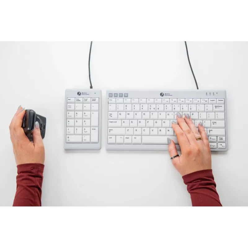 BakkerElkhuizen UltraBoard 955 V2 Numeric, USB, 22, Laptop/PC, 1,5 m, Dunkelgrau, Hellgrau