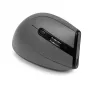 BakkerElkhuizen Grip Pro Maus, für Rechtshänder, Vertikales Design, Optisch, RF Wireless, 2400 DPI, Grau, Schwarz, Gelb