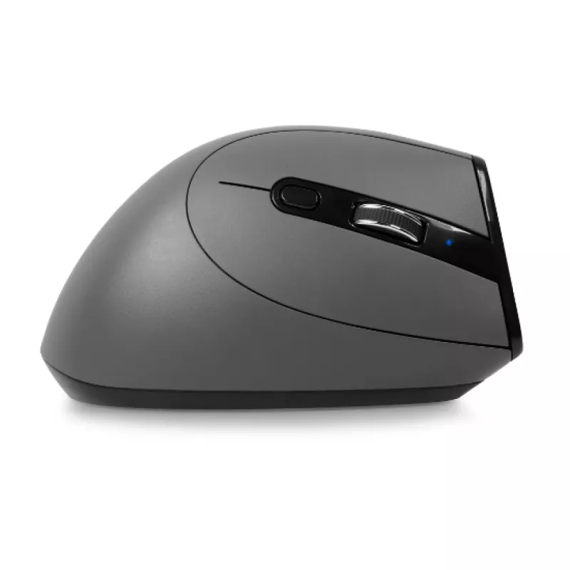 BakkerElkhuizen Grip Pro Maus, für Rechtshänder, Vertikales Design, Optisch, RF Wireless, 2400 DPI, Grau, Schwarz, Gelb