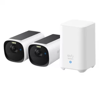 IP-Bullet-Sicherheitskamera Anker Eufy eufyCam E40 2-Cam Kit mit HomeBase S280, Außenbereich, 2688×1520 px, 130° Sichtfeld, Wandmontage