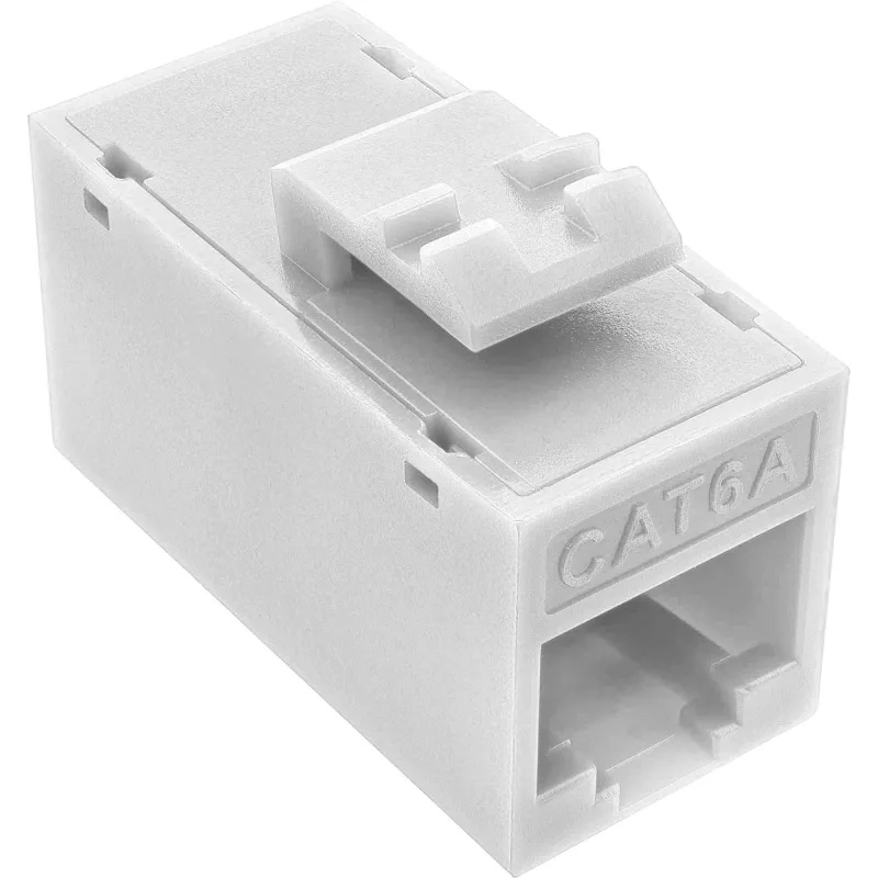 InLine Keystone RJ45-Buchse, ungeschirmt, Cat.6A, 8er-Pack, weiß