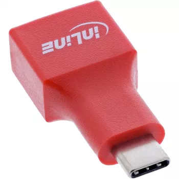 Kabeladapter InLine 31651 USB-C auf USB-A, USB 2.0, rot