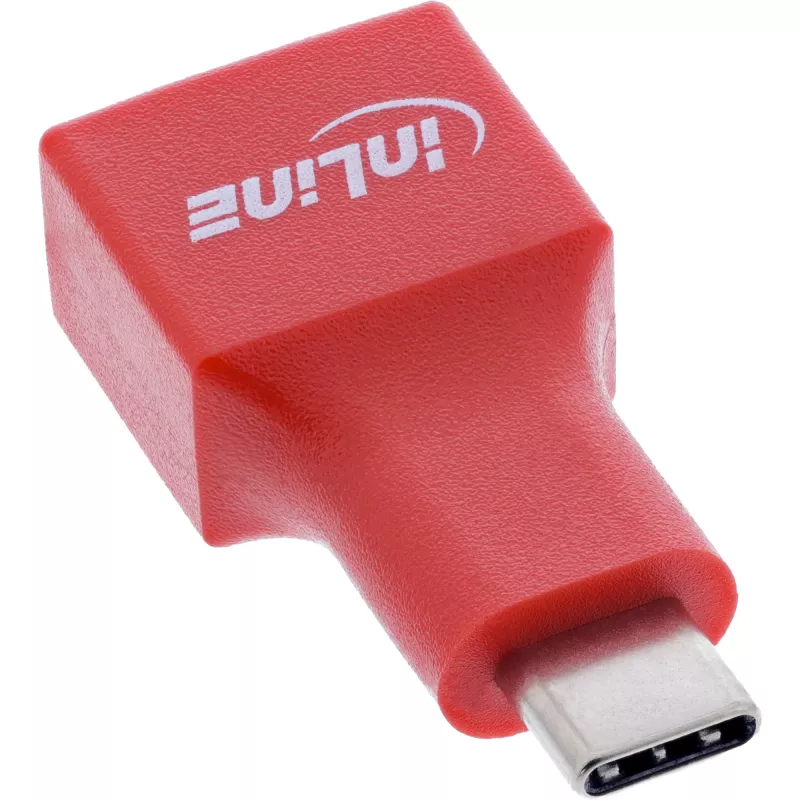 Kabeladapter InLine 31651 USB-C auf USB-A, USB 2.0, rot