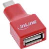 Kabeladapter InLine 31651 USB-C auf USB-A, USB 2.0, rot