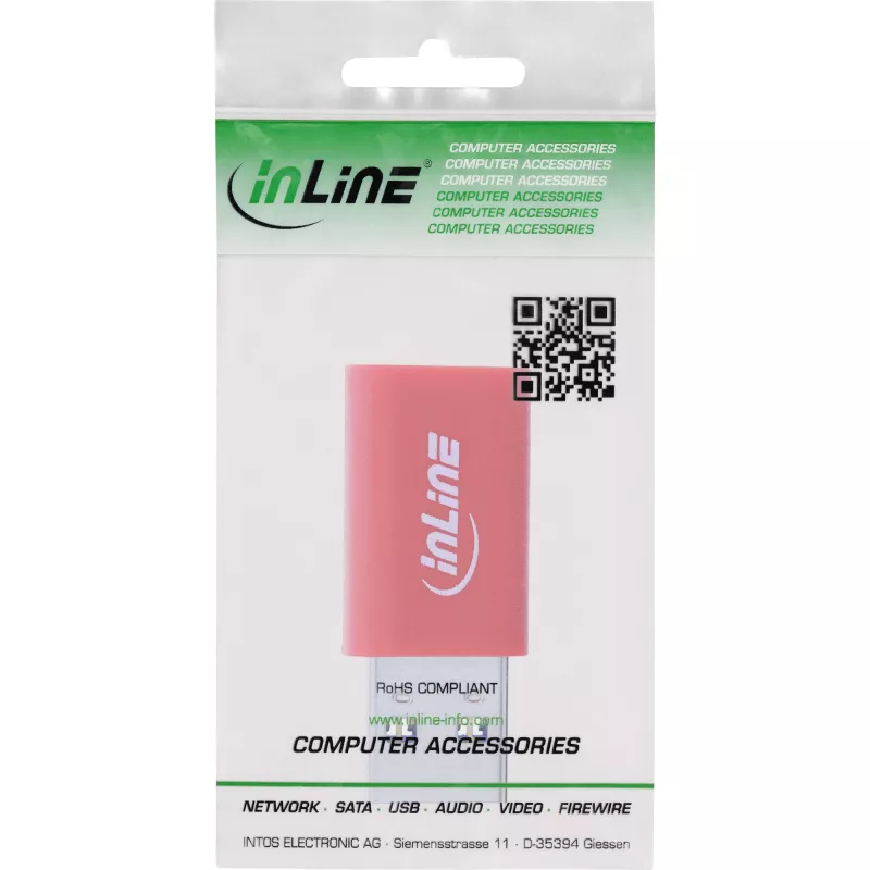 InLine 31652 Kabel-Adapter USB-A USB-C Rot