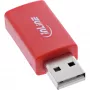Gender-Changer-Kabel InLine 31653 USB-A auf USB-A, USB 2.0, rot