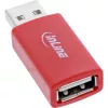 Gender-Changer-Kabel InLine 31653 USB-A auf USB-A, USB 2.0, rot