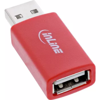 Gender-Changer-Kabel InLine 31653 USB-A auf USB-A, USB 2.0, rot