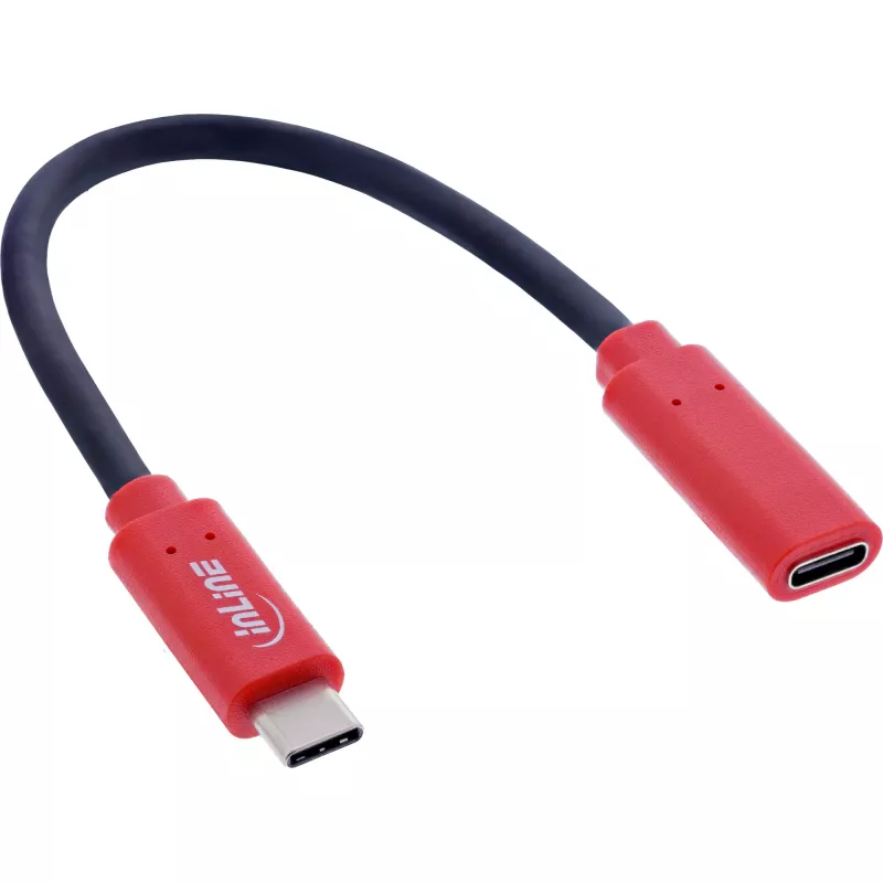 InLine USB-C Gender-Changer-Adapter 31654, USB-C auf USB-C, 0,2 m, rot