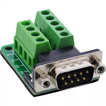 InLine 92501F Kabelverbinder Terminalblock / D-Sub 9 Schwarz, Grün