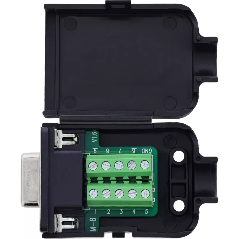 InLine 92501G Anschlussklemme Terminalblock / D-Sub 9 Schwarz