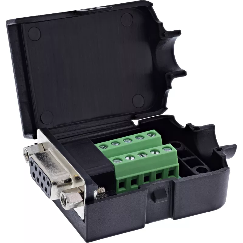 InLine 92501H Kabelverbinder Klemmenblock / D-Sub 9 Schwarz