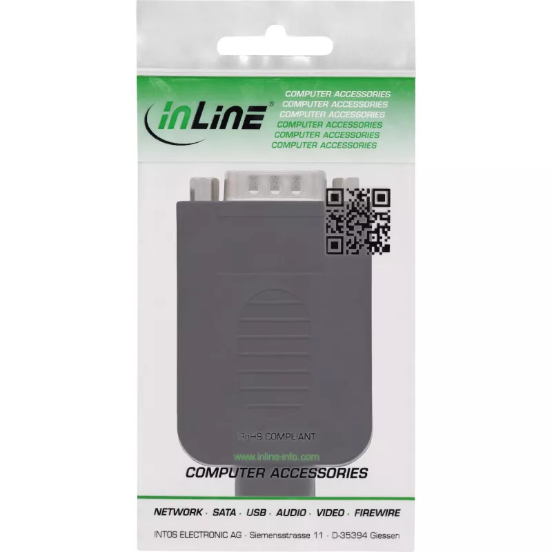 InLine 92501J Kabelverbinder Reihenklemme / D-Sub 9 Schwarz
