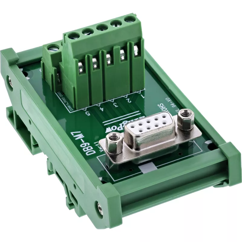 InLine 92501K Drahtverbinder Klemmblock / D-Sub 9 Grün