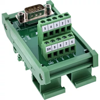 InLine 92501L Kabelverbinder Klemmenblock / D-Sub 9 Grün