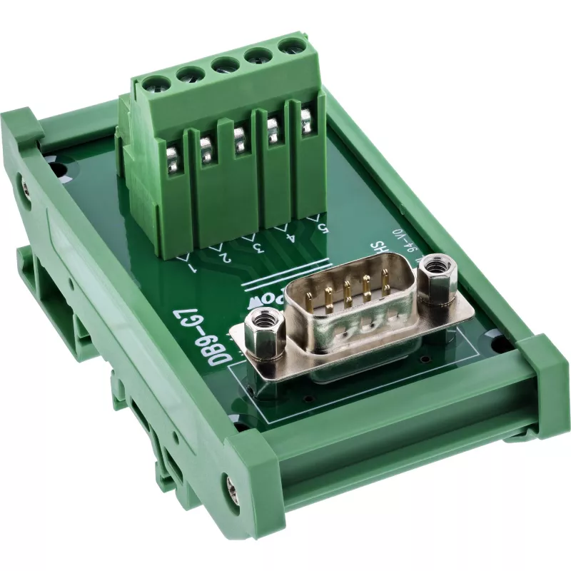 InLine 92501L Kabelverbinder Klemmenblock / D-Sub 9 Grün