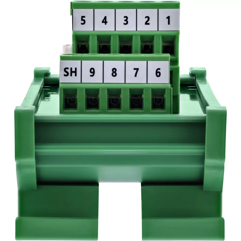 InLine 92501L Kabelverbinder Klemmenblock / D-Sub 9 Grün
