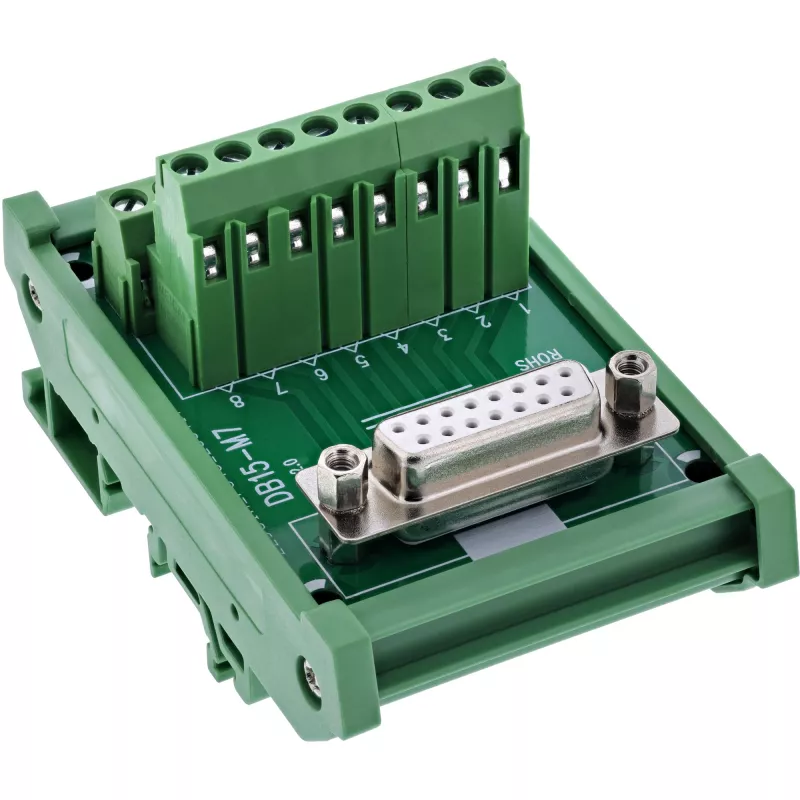 InLine 92502C Kabelverbinder Klemmleiste / D-Sub 15 Grün