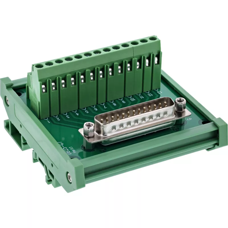 InLine 92502I Kabelverbinder Klemmleiste / D-Sub 25 Grün
