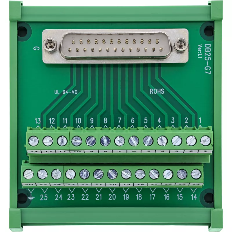 InLine 92502I Kabelverbinder Klemmleiste / D-Sub 25 Grün
