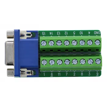 InLine 92503A Drahtverbinder Klemmleiste, VGA (HD15) Blau, Grün