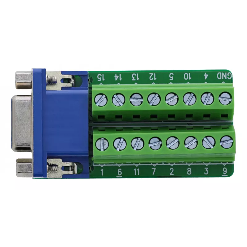 InLine 92503A Drahtverbinder Klemmleiste, VGA (HD15) Blau, Grün