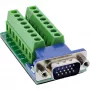 InLine 92503B Kabelverbinder Klemmleiste, VGA (HD15) Blau, Grün