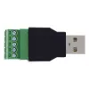 InLine 92504A Kabelverbinder USB-A / Klemmleiste, 5-polig Schwarz, Grün
