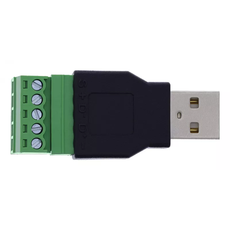 InLine 92504A Kabelverbinder USB-A / Klemmleiste, 5-polig Schwarz, Grün