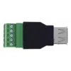 InLine 92504B Drahtverbinder USB-A / Klemmleiste, 5-polig Schwarz, Grün