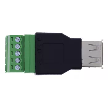 InLine 92504B Drahtverbinder USB-A / Klemmleiste, 5-polig Schwarz, Grün