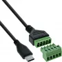 InLine 92504E Drahtverbinder USB-C / Klemmleiste, 5-polig Schwarz, Grün