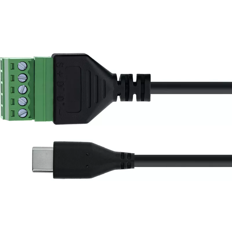 InLine 92504E Drahtverbinder USB-C / Klemmleiste, 5-polig Schwarz, Grün