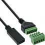 InLine 92504F Kabeladapter USB-C / Klemmleiste, 5-polig Schwarz, Grün
