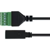 InLine 92504F Kabeladapter USB-C / Klemmleiste, 5-polig Schwarz, Grün