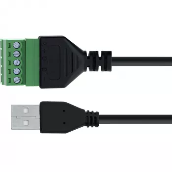 InLine 92504G Kabelverbinder USB-A / Klemmleiste, 5-polig Schwarz, Grün