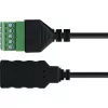 InLine 92504H Drahtverbinder USB-A / Klemmblock, 5-polig Schwarz, Grün