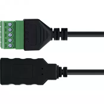 InLine 92504H Drahtverbinder USB-A / Klemmblock, 5-polig Schwarz, Grün